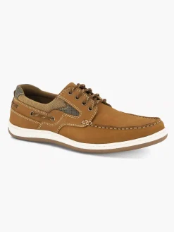Gallus Geklede Schoenen-Bruine Leren Veterschoen