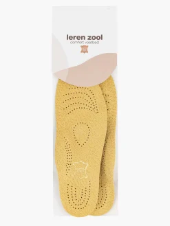 vanHaren Jongensschoenen-Bruine Leren Voetbed Zool 37-38