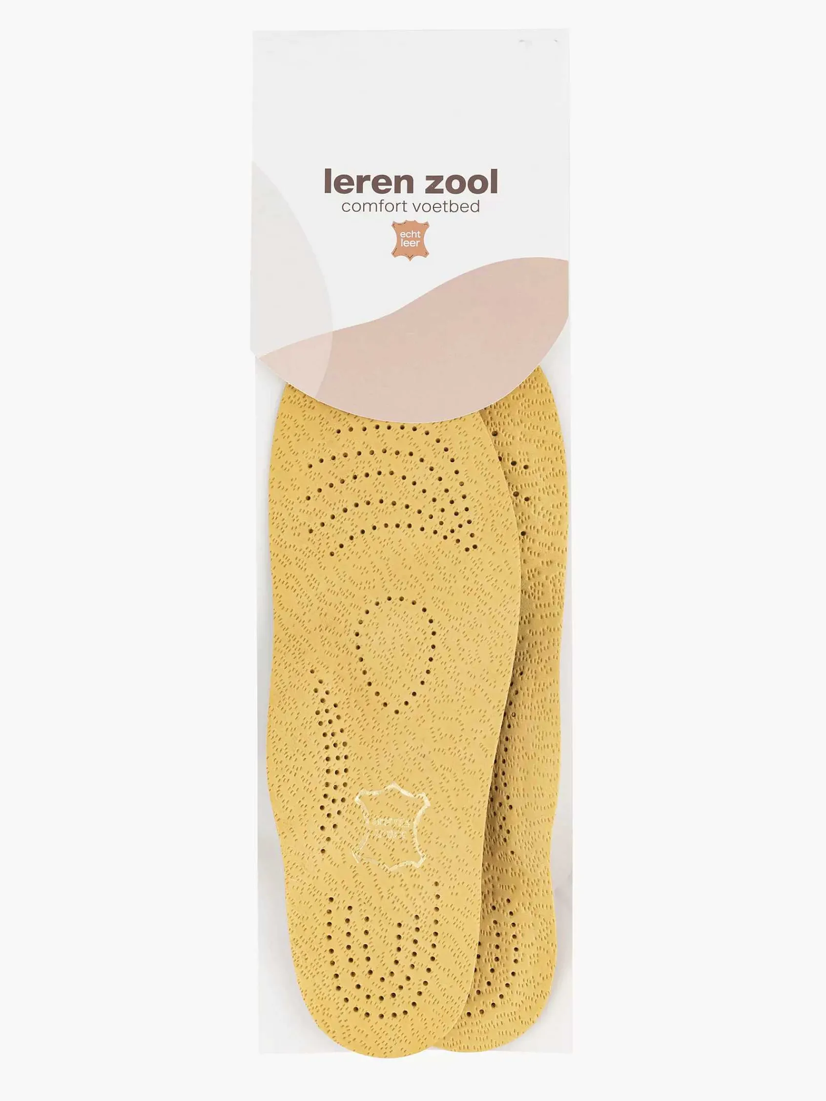 vanHaren Jongensschoenen-Bruine Leren Voetbed Zool 37-38