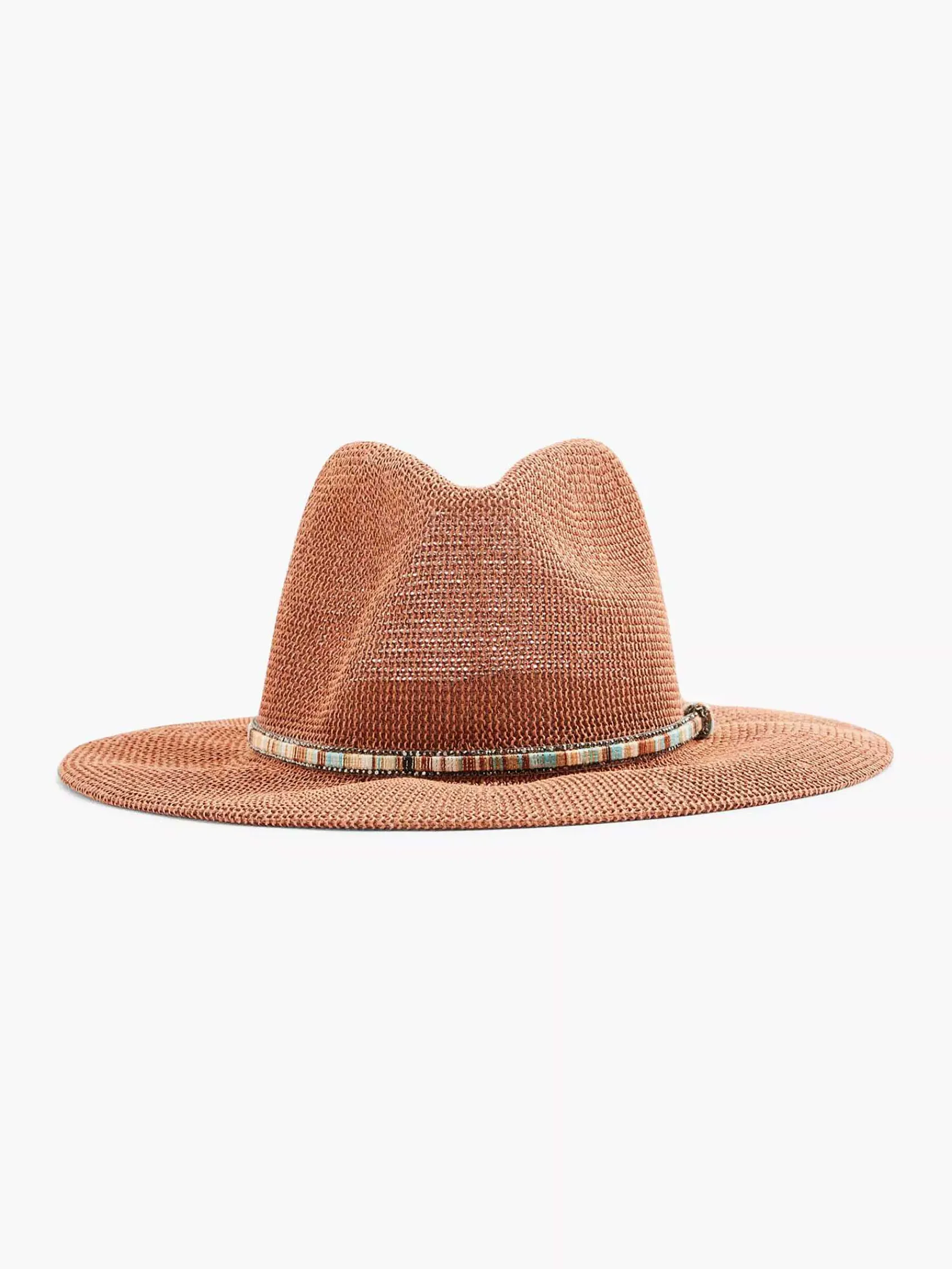 Graceland Online Exclusive Accessoires-Bruine Rieten Strandhoed
