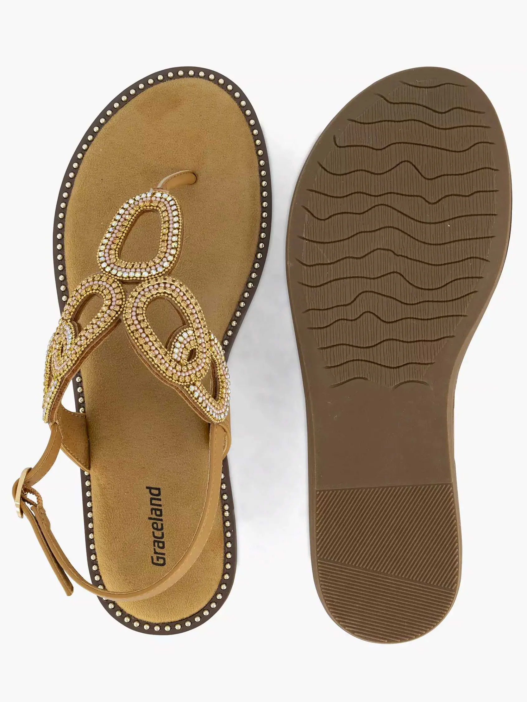 Graceland Sandalen-Bruine Sandaal