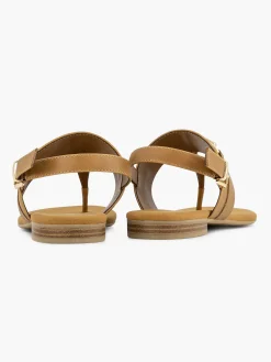 Graceland Sandalen-Bruine Sandaal Sierketting