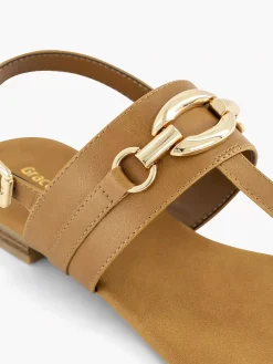 Graceland Sandalen-Bruine Sandaal Sierketting