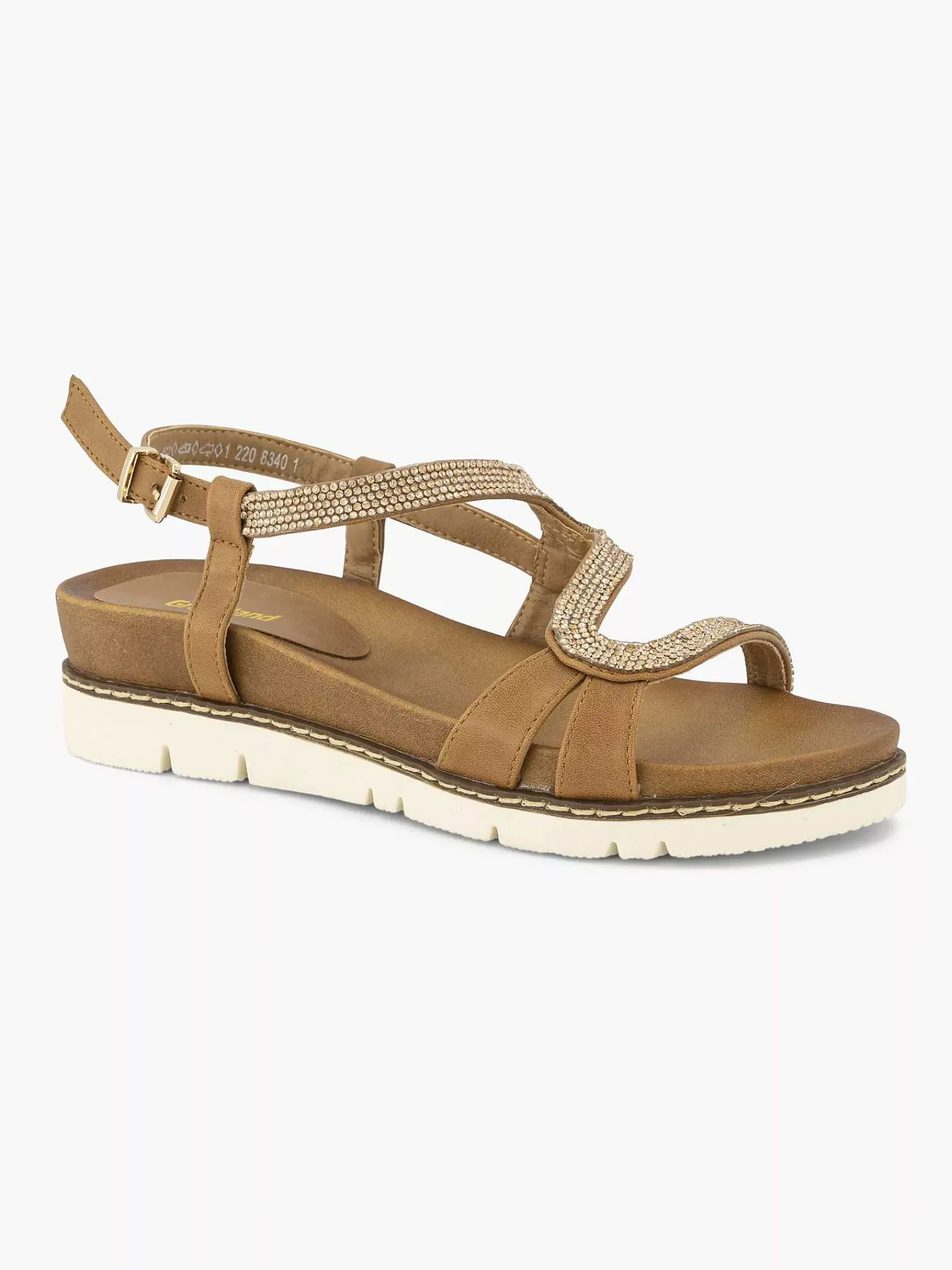 Graceland Sandalen-Bruine Sandaal Sierketting