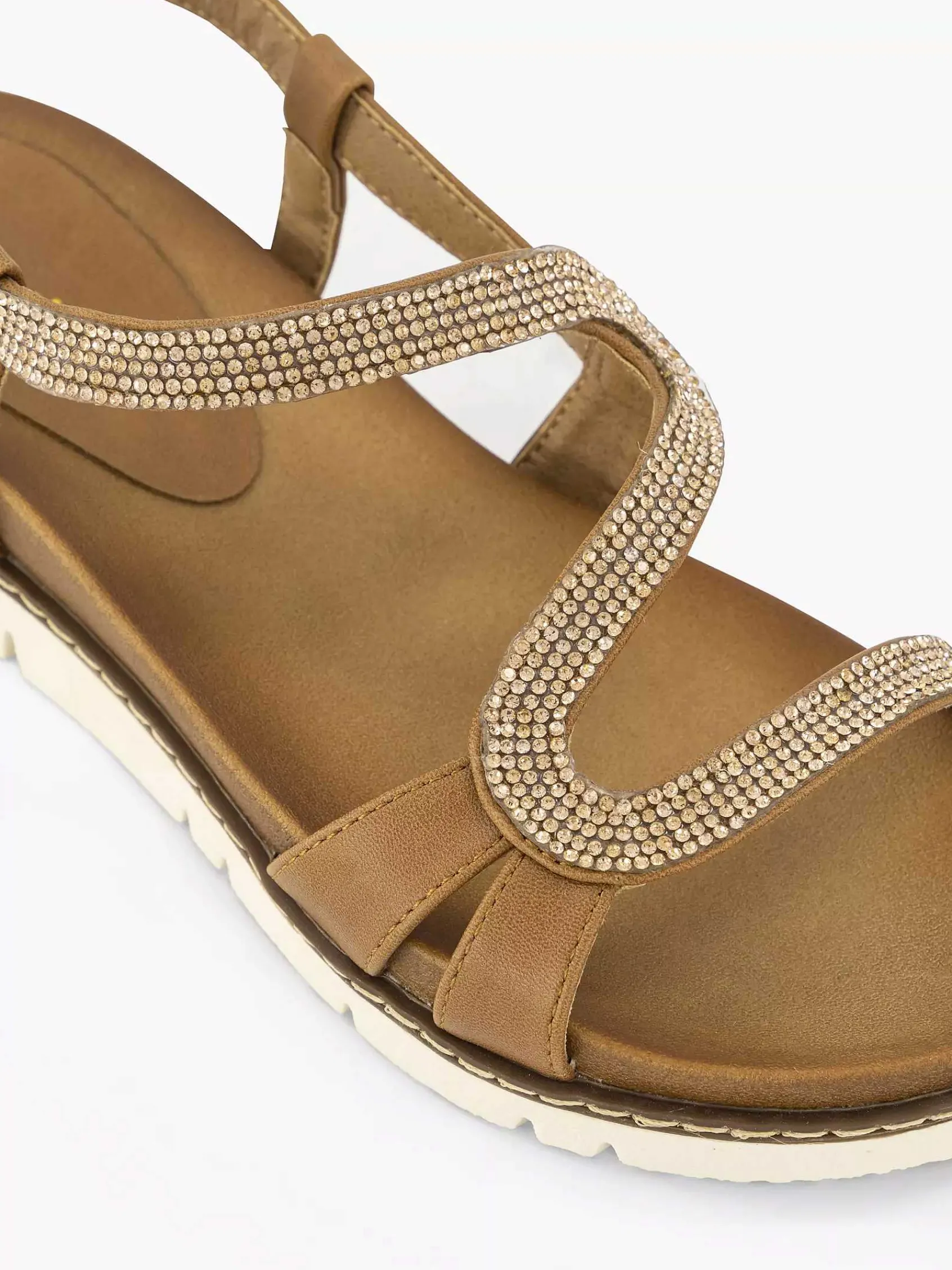 Graceland Sandalen-Bruine Sandaal Sierketting