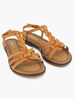 Graceland Sandalen-Bruine Sandalen Gevlochten