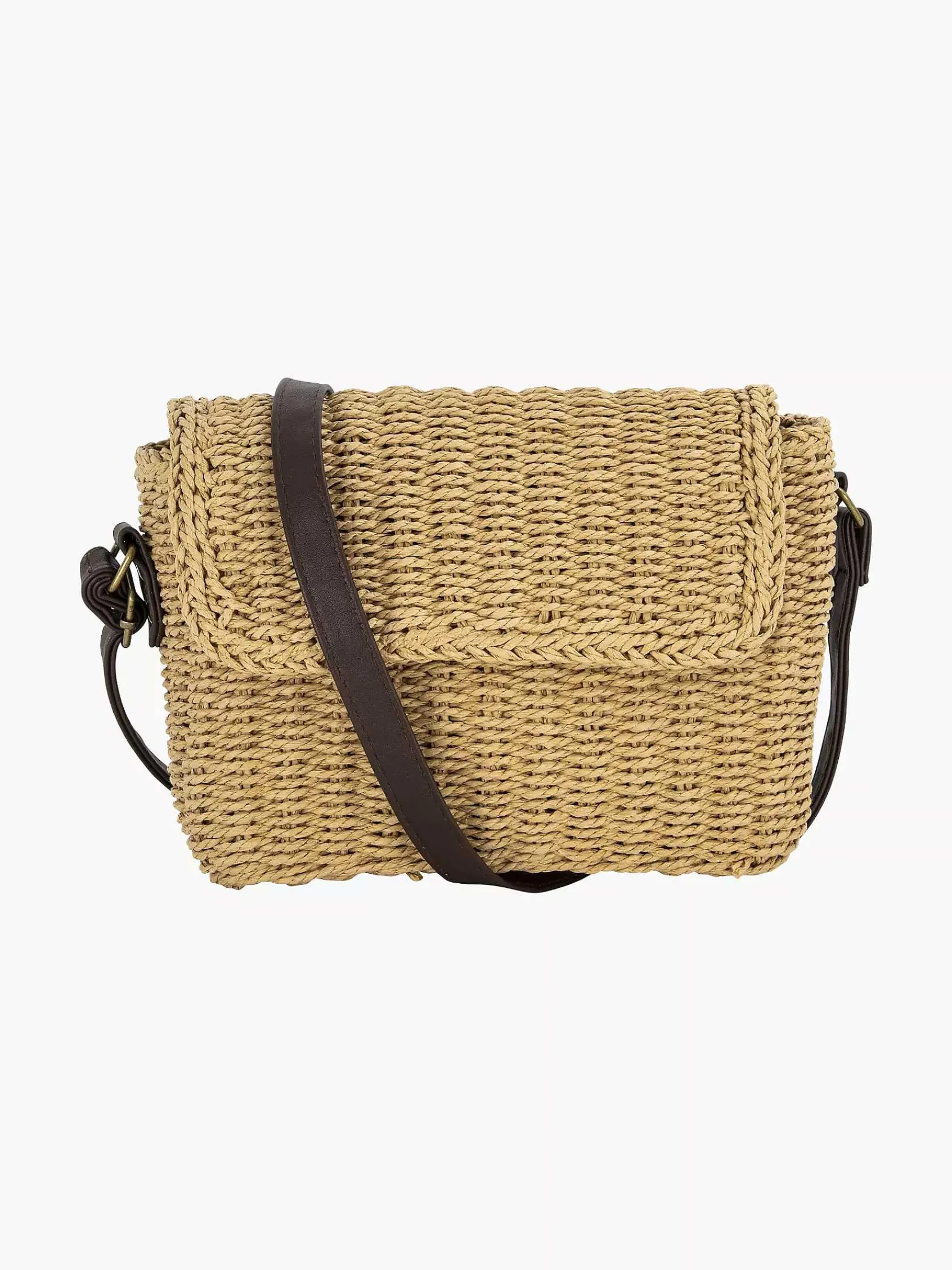 Graceland Online Exclusive Accessoires-Bruine Schoudertas Riet