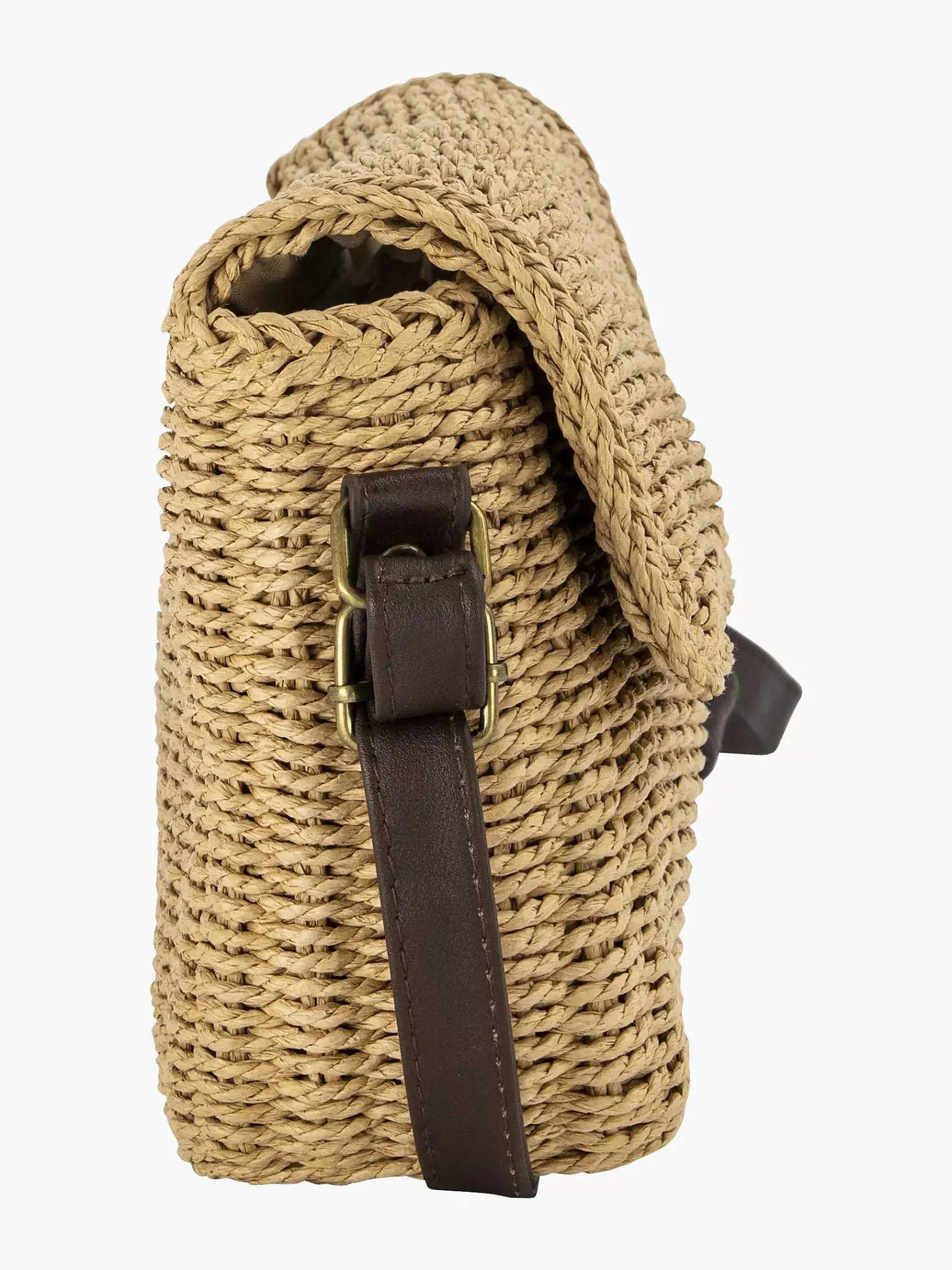 Graceland Online Exclusive Accessoires-Bruine Schoudertas Riet