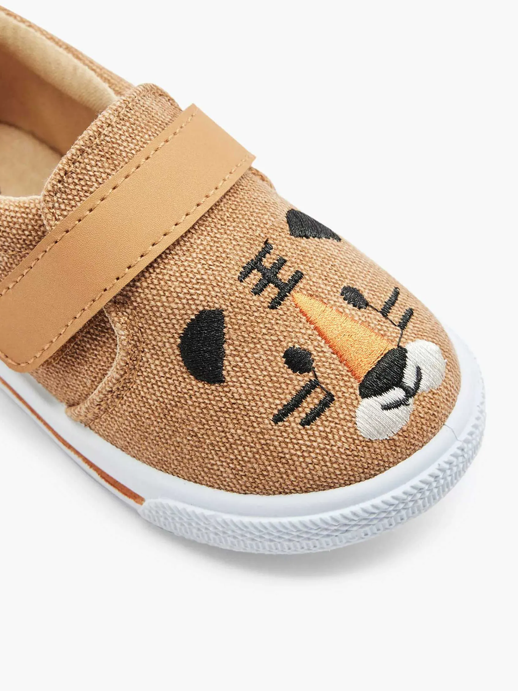 Bobbi-Shoes Jongensschoenen-Cognac Canvas Instapper Beer