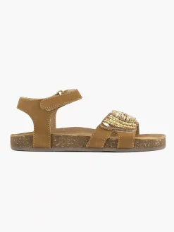 Limelight girl Jongensschoenen-Cognac Leren Sandaal Kralen