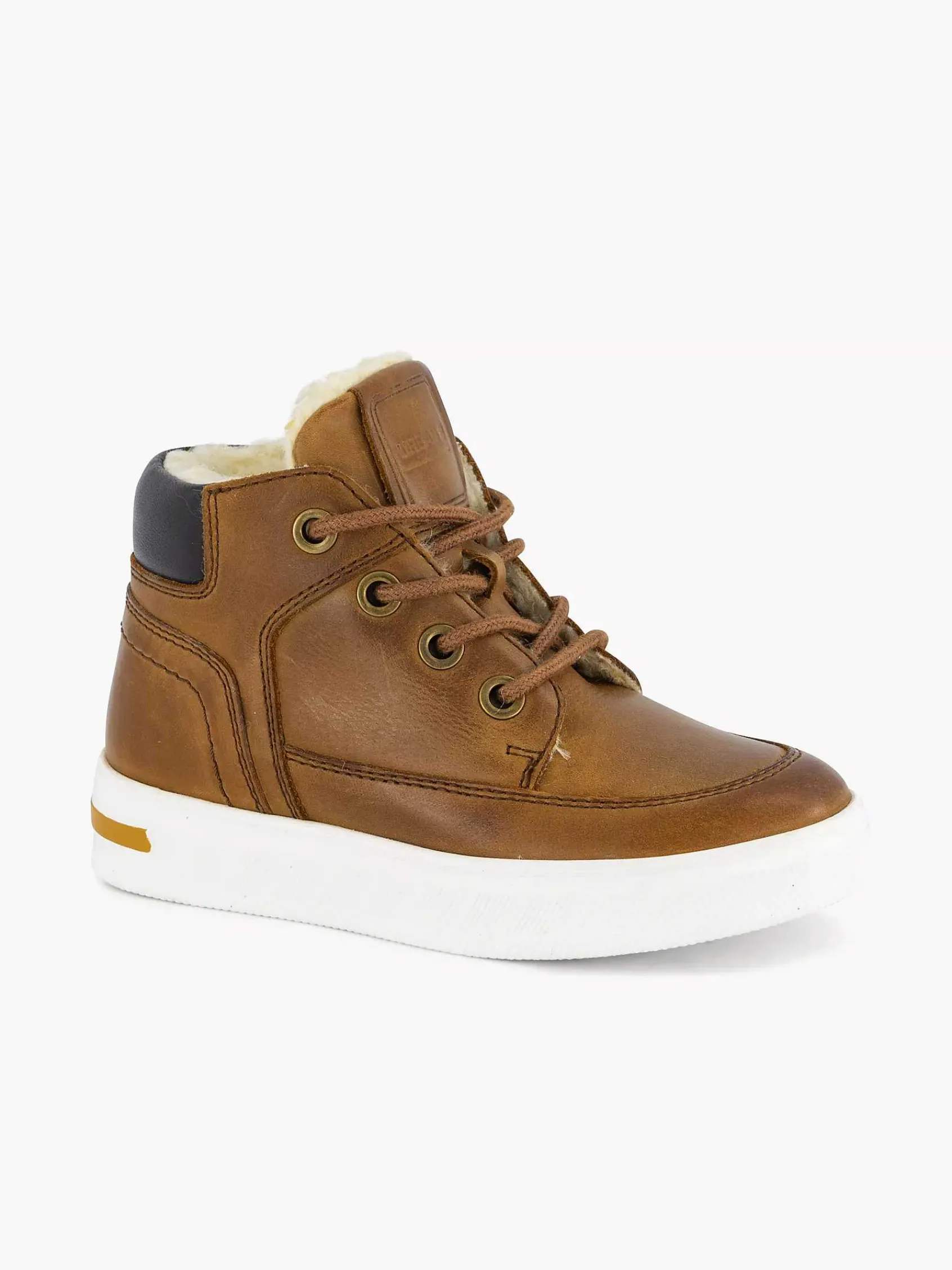 Vty Babyschoenen-Cognac Leren Sneaker