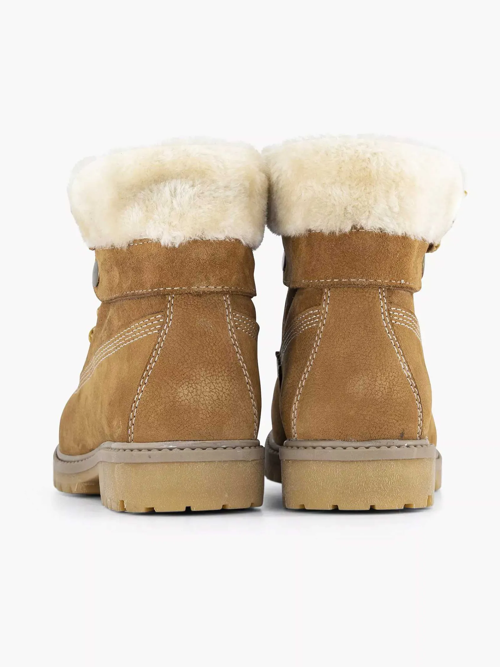 Limelight girl Jongensschoenen-Cognac Leren Veterboot Gevoerd