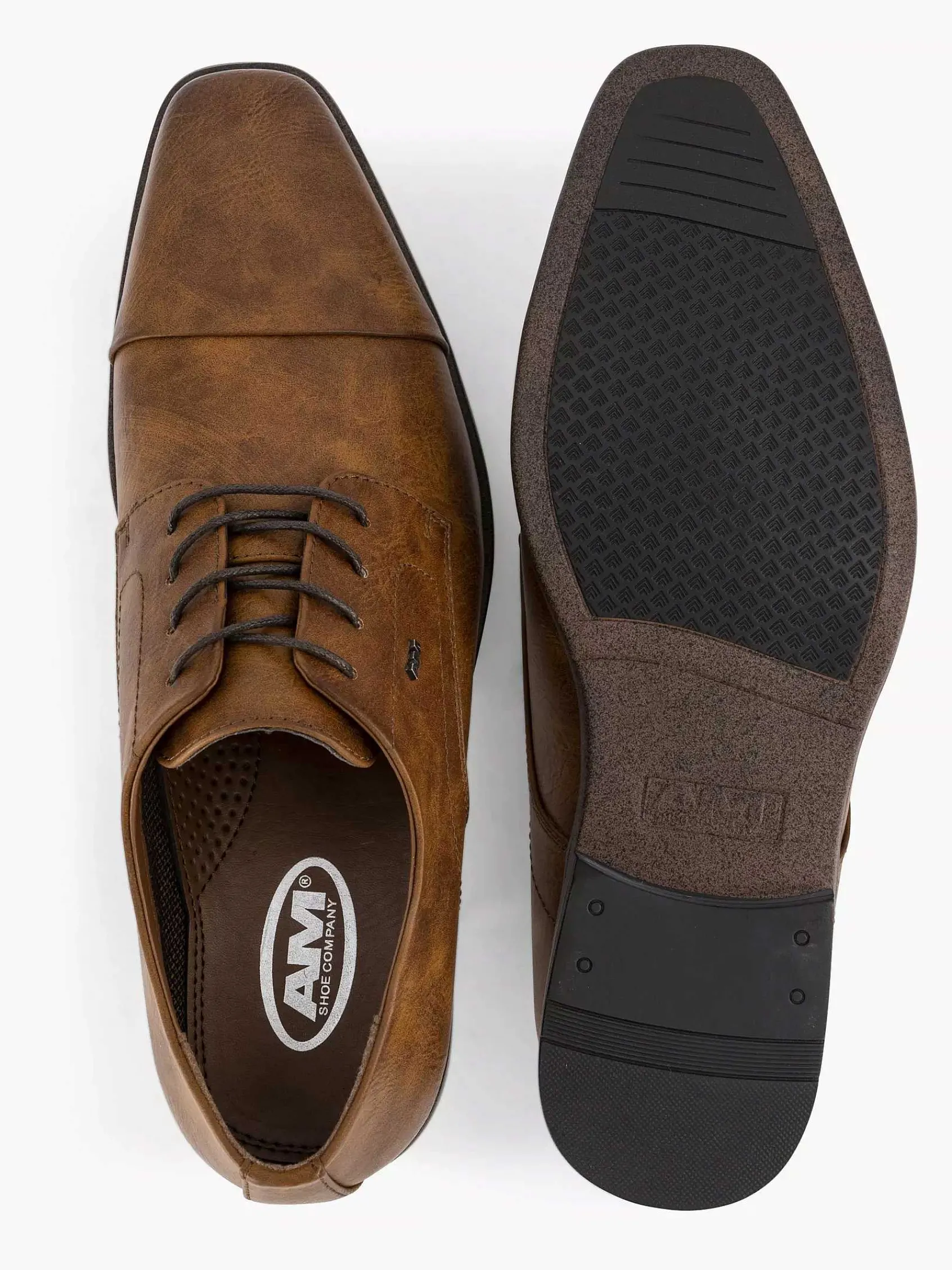 AM SHOE Geklede Schoenen-Cognac Veterschoen