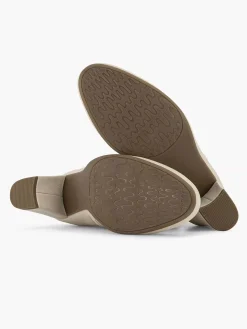 5th Avenue Enkellaarzen & Boots-Creme Leren Enkellaars