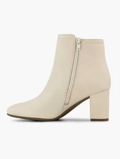 5th Avenue Enkellaarzen & Boots-Creme Leren Enkellaars