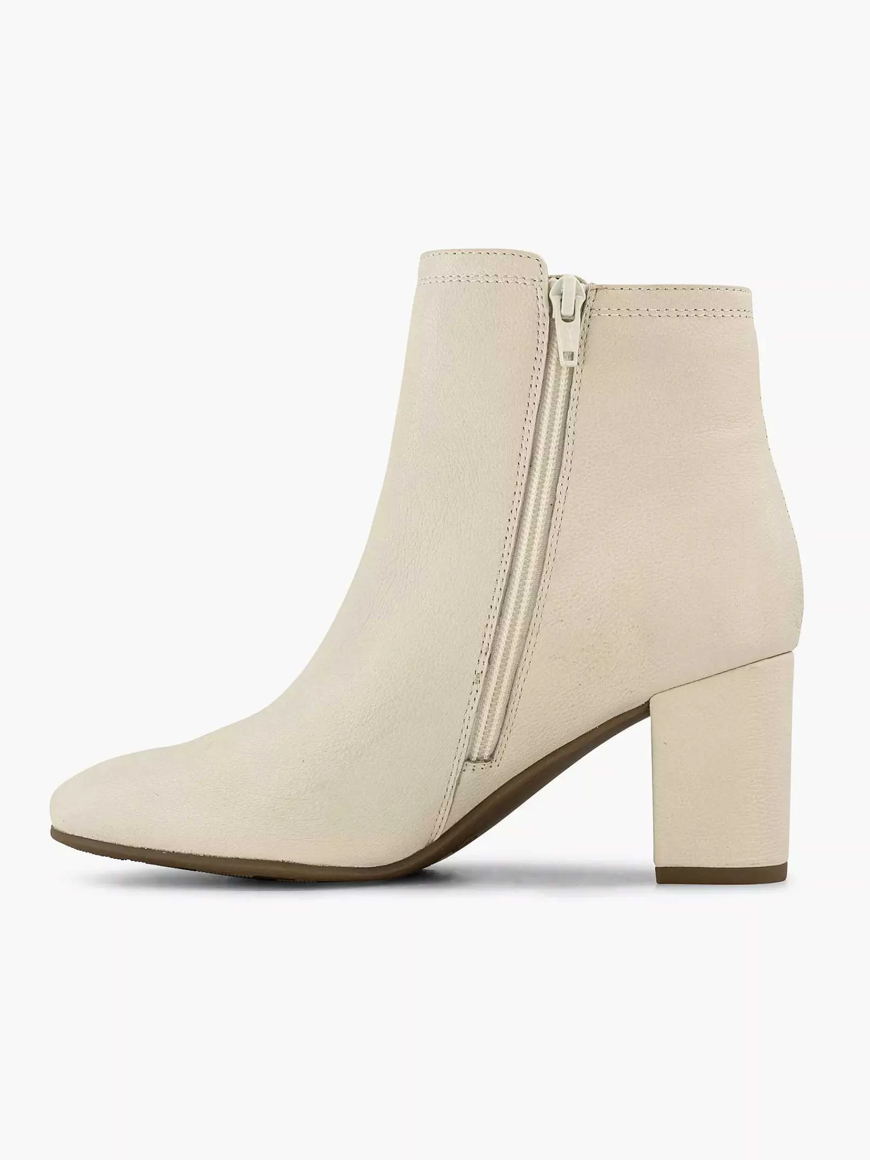 5th Avenue Enkellaarzen & Boots-Creme Leren Enkellaars