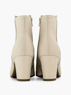 5th Avenue Enkellaarzen & Boots-Creme Leren Enkellaars