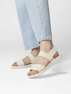 Graceland Sandalen-Creme Sandaal Gevlochten