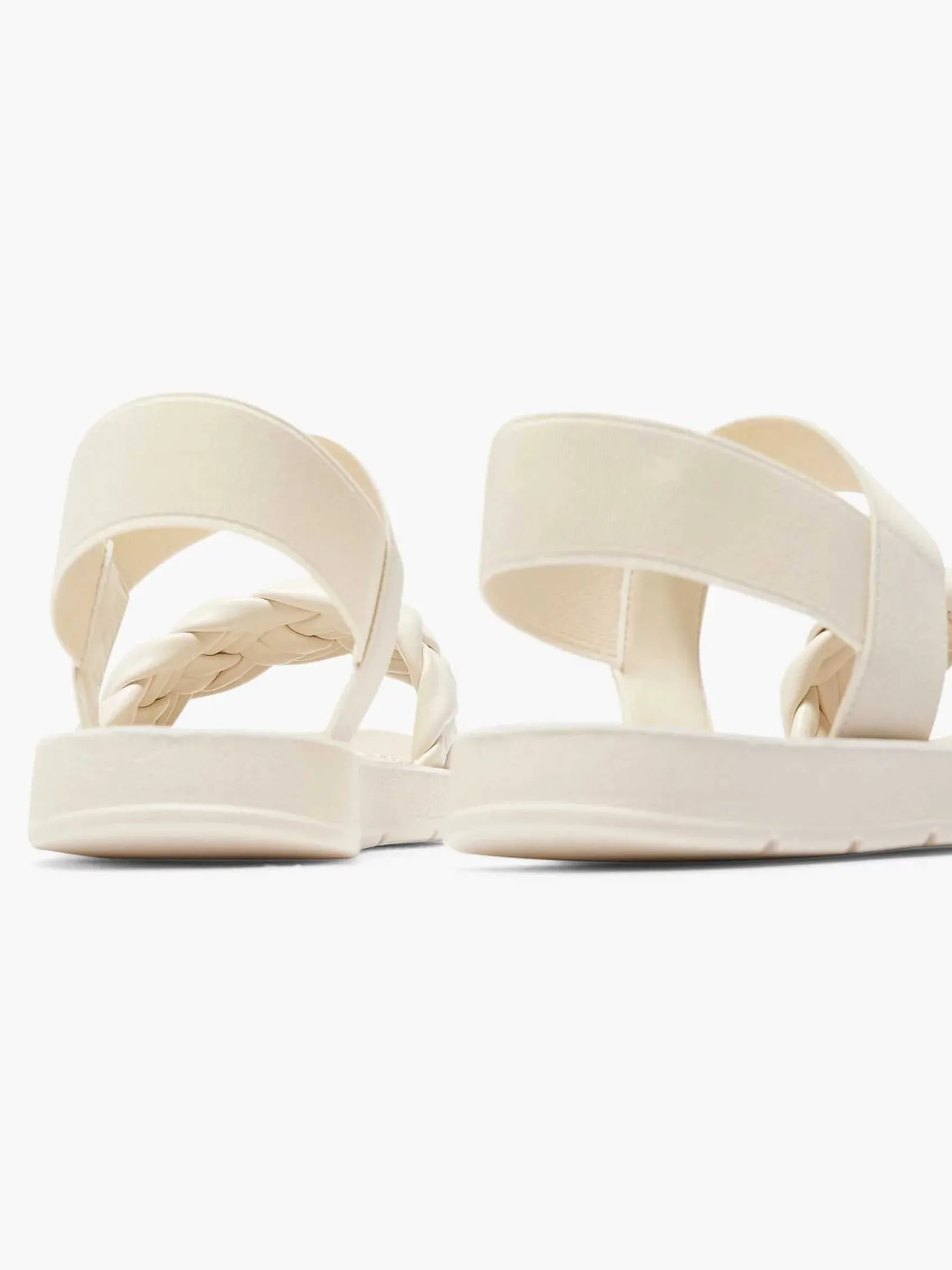 Graceland Sandalen-Creme Sandaal Gevlochten