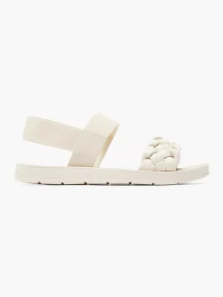 Graceland Sandalen-Creme Sandaal Gevlochten