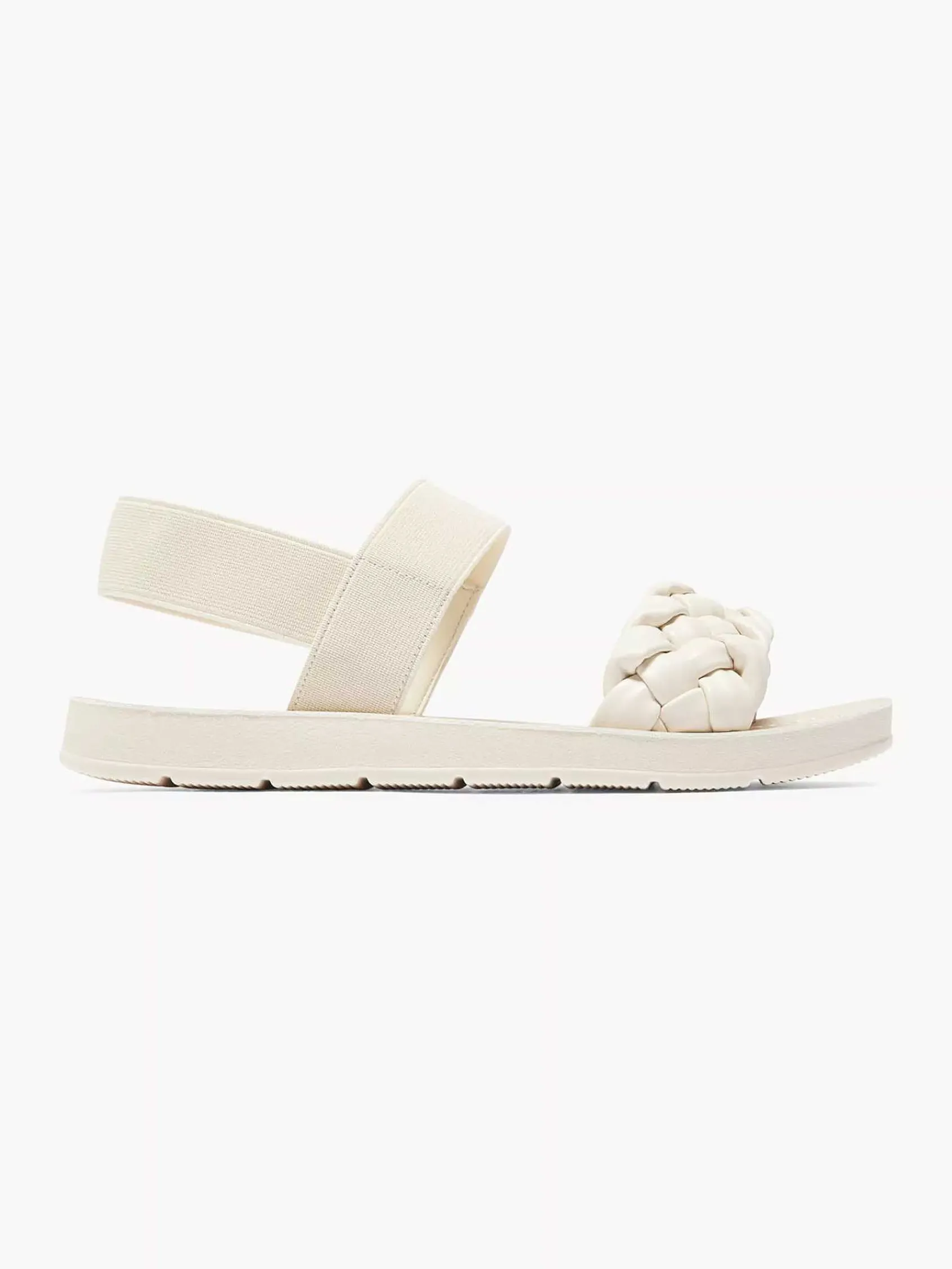 Graceland Sandalen-Creme Sandaal Gevlochten