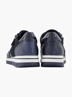 Medicus Comfort Schoenen-Donkerblauwe Comfort Sneaker Croco