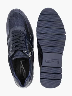 Medicus Comfort Schoenen-Donkerblauwe Comfort Sneaker Croco
