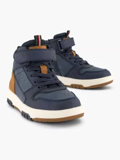 Vty Jongensschoenen-Donkerblauwe Hoge Sneaker
