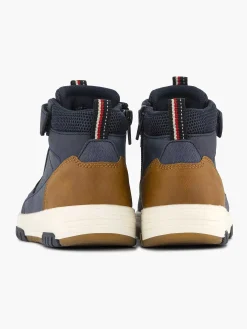 Vty Jongensschoenen-Donkerblauwe Hoge Sneaker