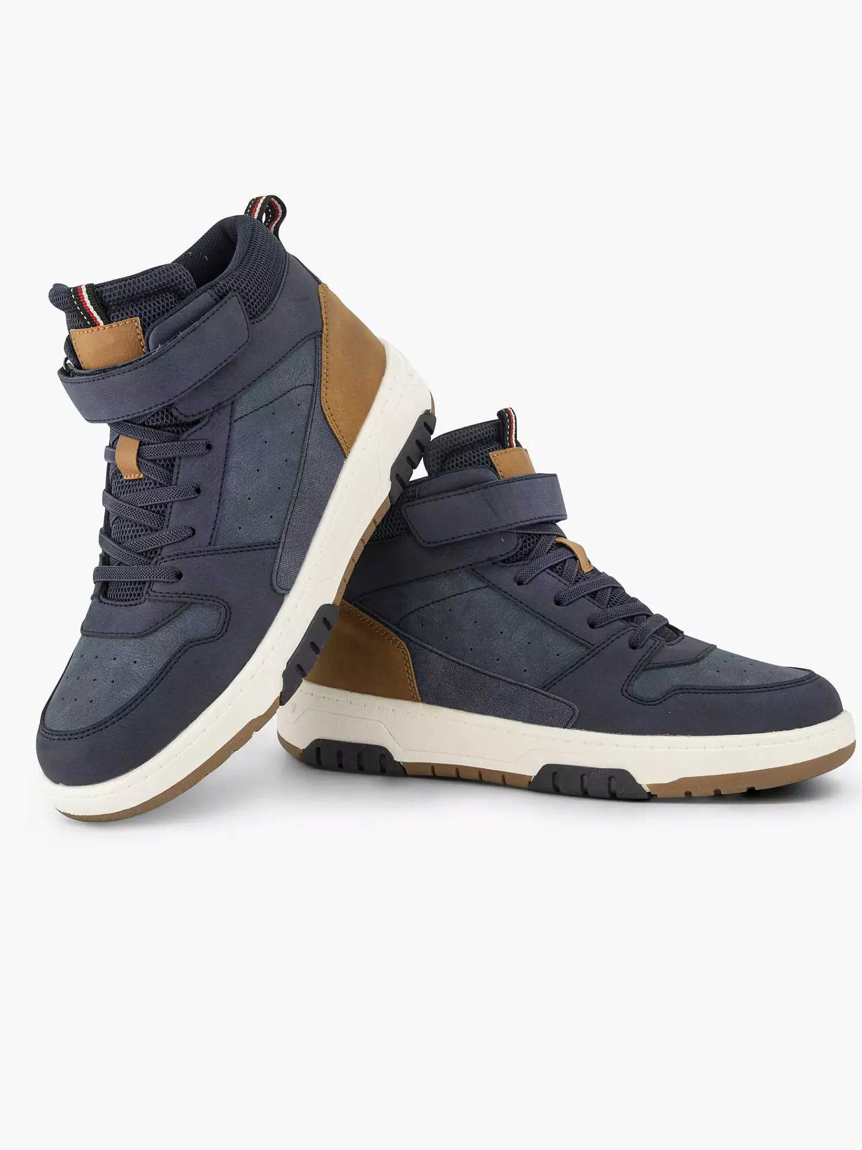Vty Jongensschoenen-Donkerblauwe Hoge Sneaker