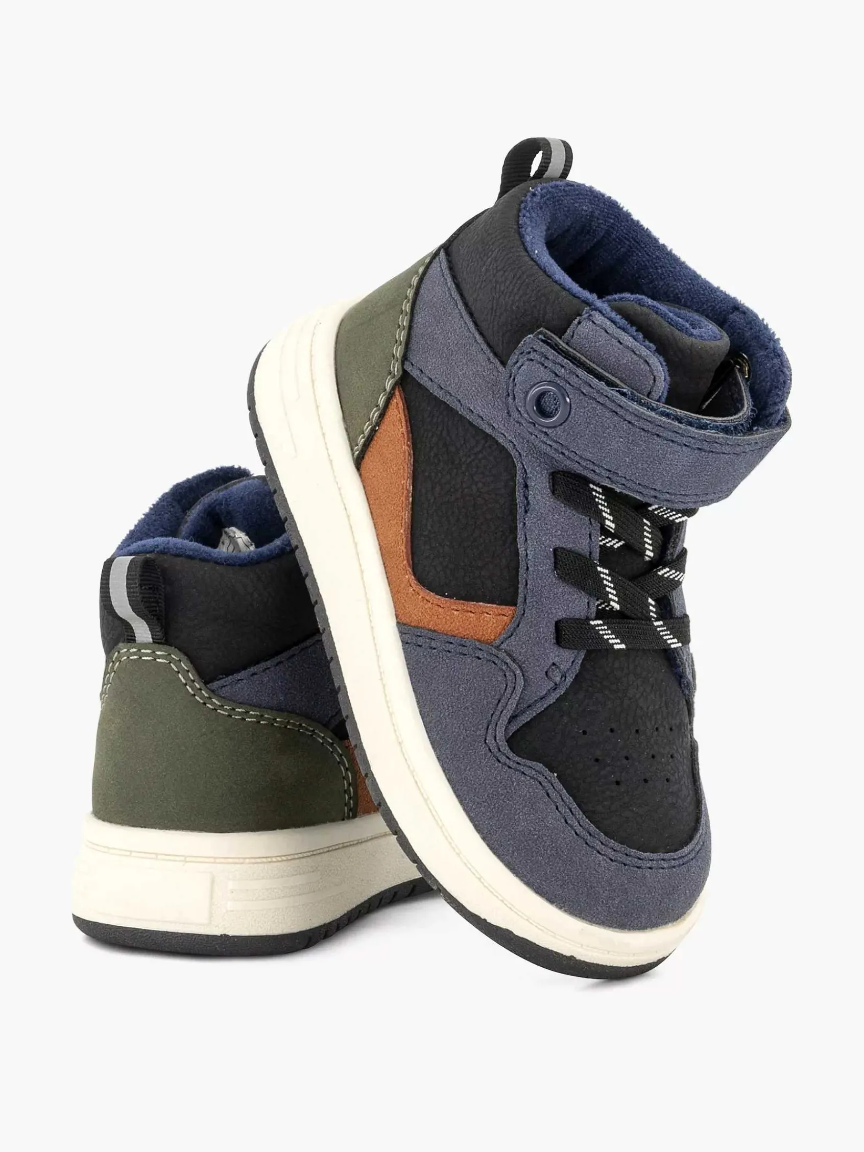 Vty Jongensschoenen-Donkerblauwe Hoge Sneaker