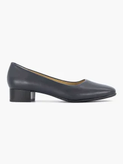 Medicus Comfort Schoenen-Donkerblauwe Leren Comfort Pump