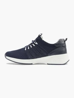 Medicus Comfort Schoenen-Donkerblauwe Leren Comfort Sneaker