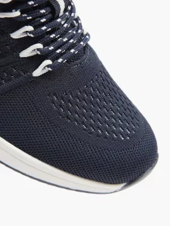 Medicus Comfort Schoenen-Donkerblauwe Leren Comfort Sneaker
