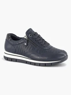 Medicus Sneakers-Donkerblauwe Leren Comfort Sneaker