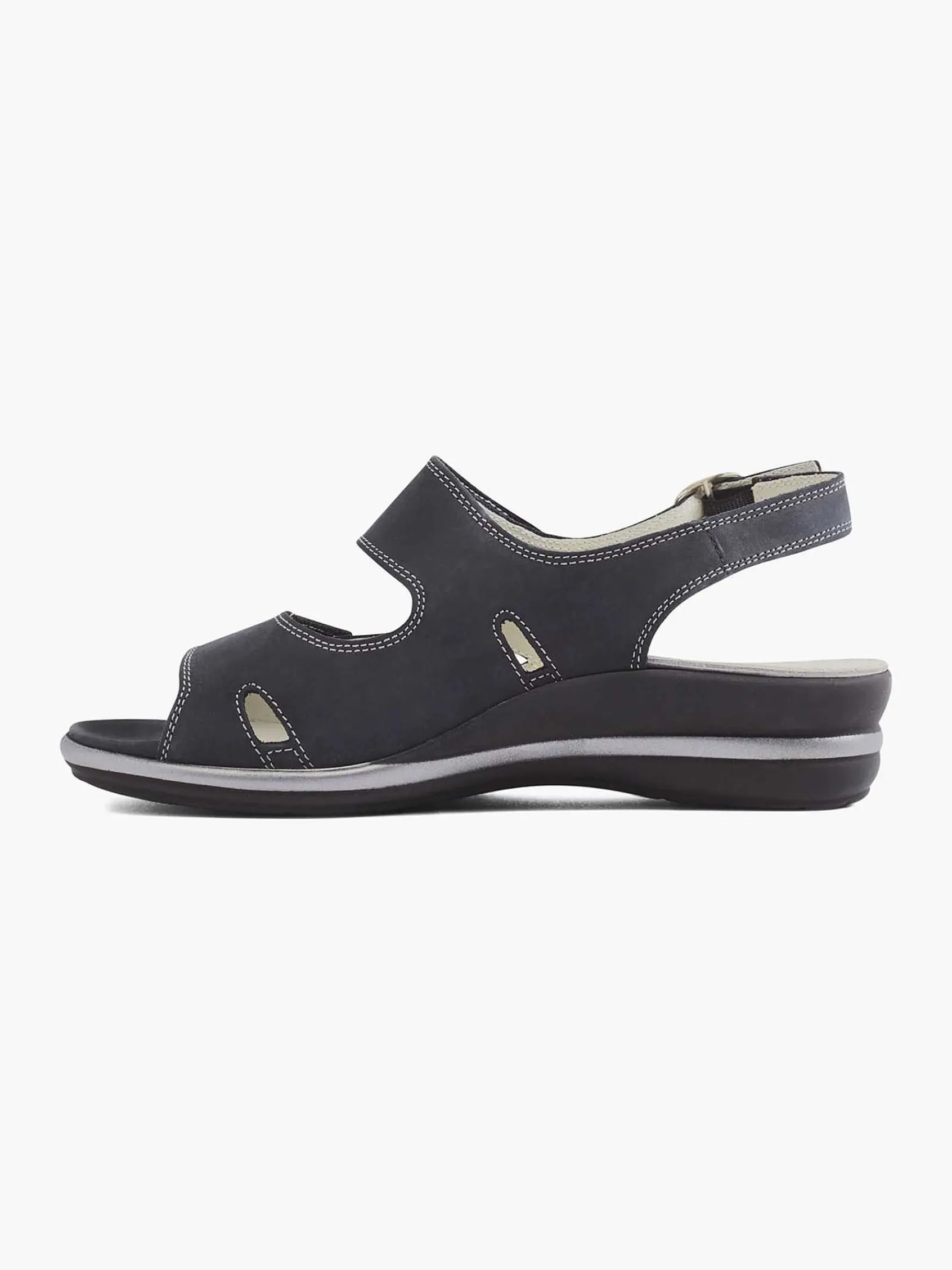 Medicus Comfort Schoenen-Donkerblauwe Leren Sandaal