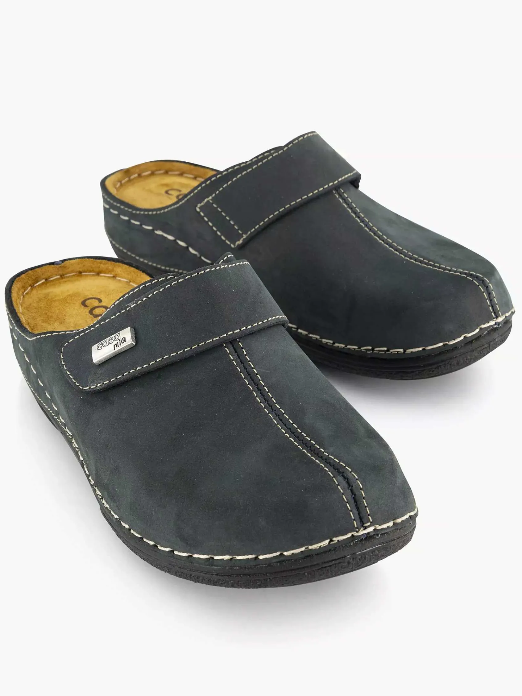 Casa mia Slippers-Donkerblauwe Slipper