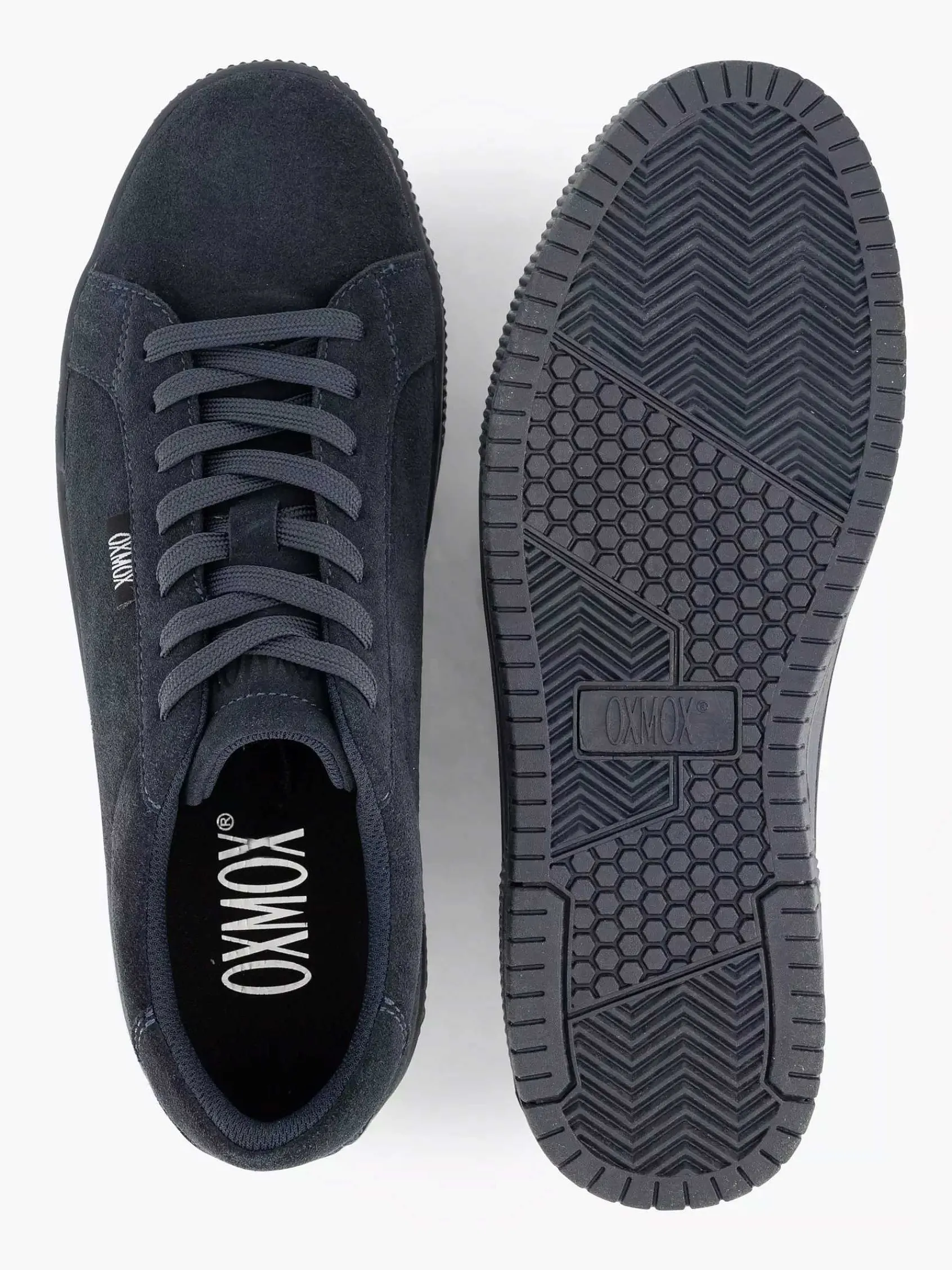 Oxmox Sneakers-Donkerblauwe Suede Sneaker
