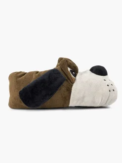 Vty Jongensschoenen-Donkerbruine Pantoffel Hond