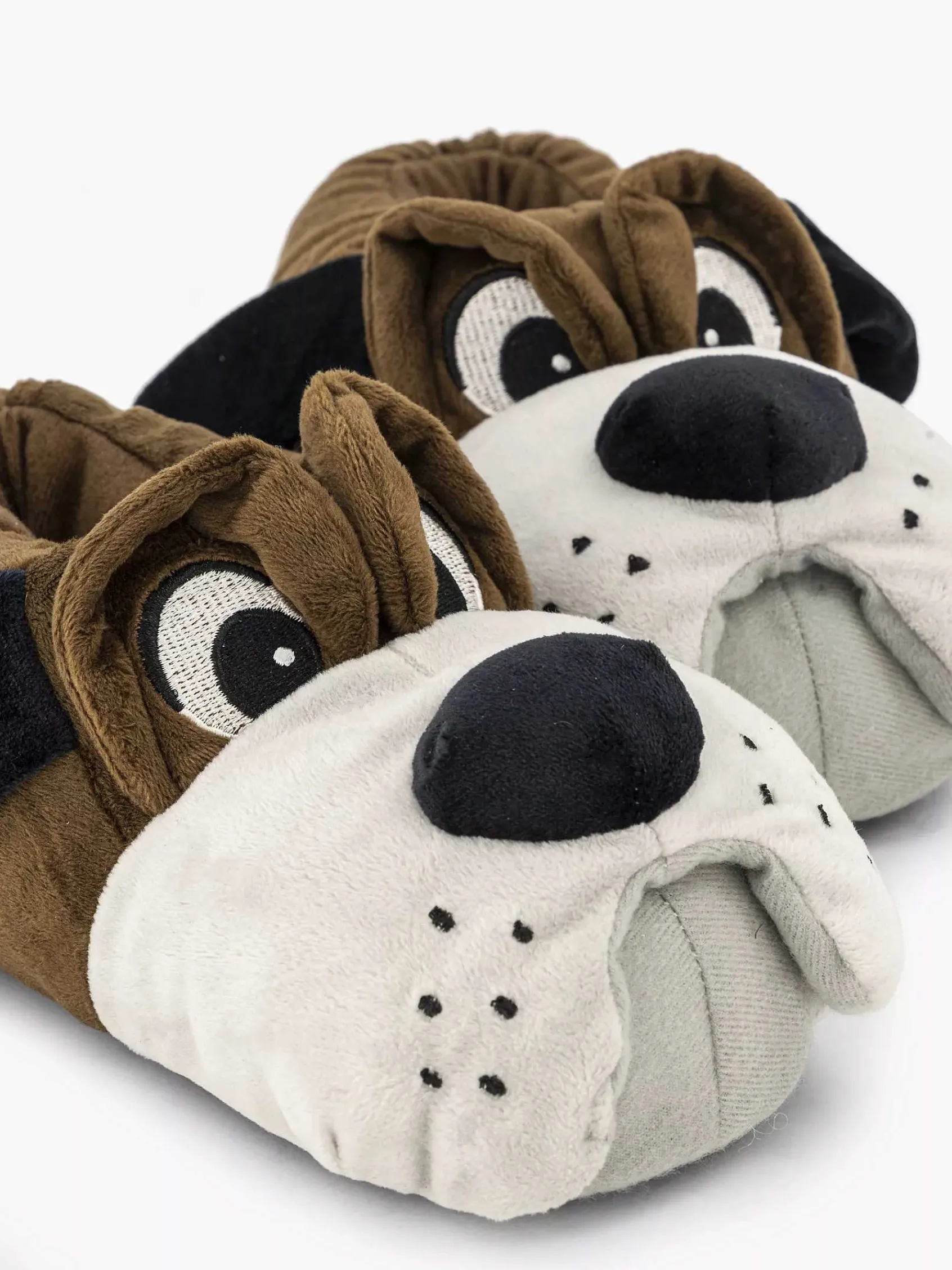 Vty Jongensschoenen-Donkerbruine Pantoffel Hond