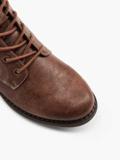 Easy Street Enkellaarzen & Boots-Donkerbruine Veterboot
