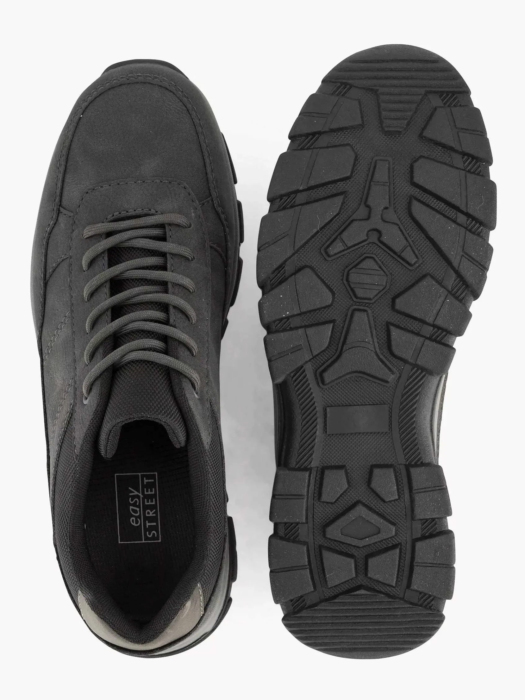 Easy Street Sneakers-Donkergrijze Comfort Sneaker
