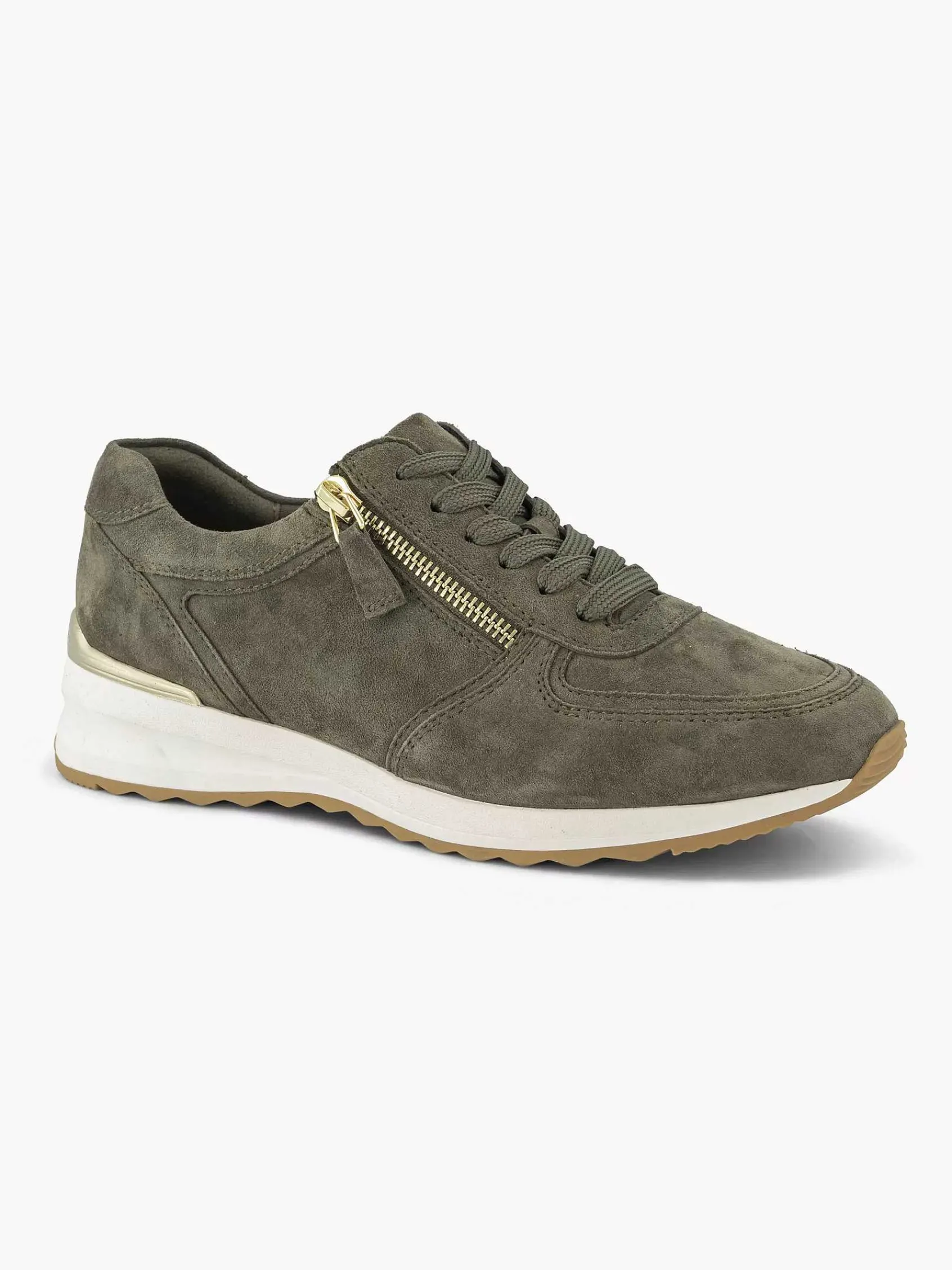 Medicus Comfort Schoenen-Donkergroene Leren Comfort Sneaker