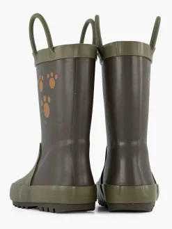 Landrover Jongensschoenen-Donkergroene Regenlaars Beer