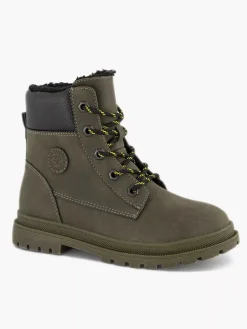 Vty Babyschoenen-Donkergroene Veterboot