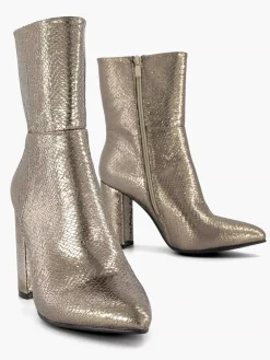 Oxmox Enkellaarzen & Boots-Gouden Enkellaars Slangenprint