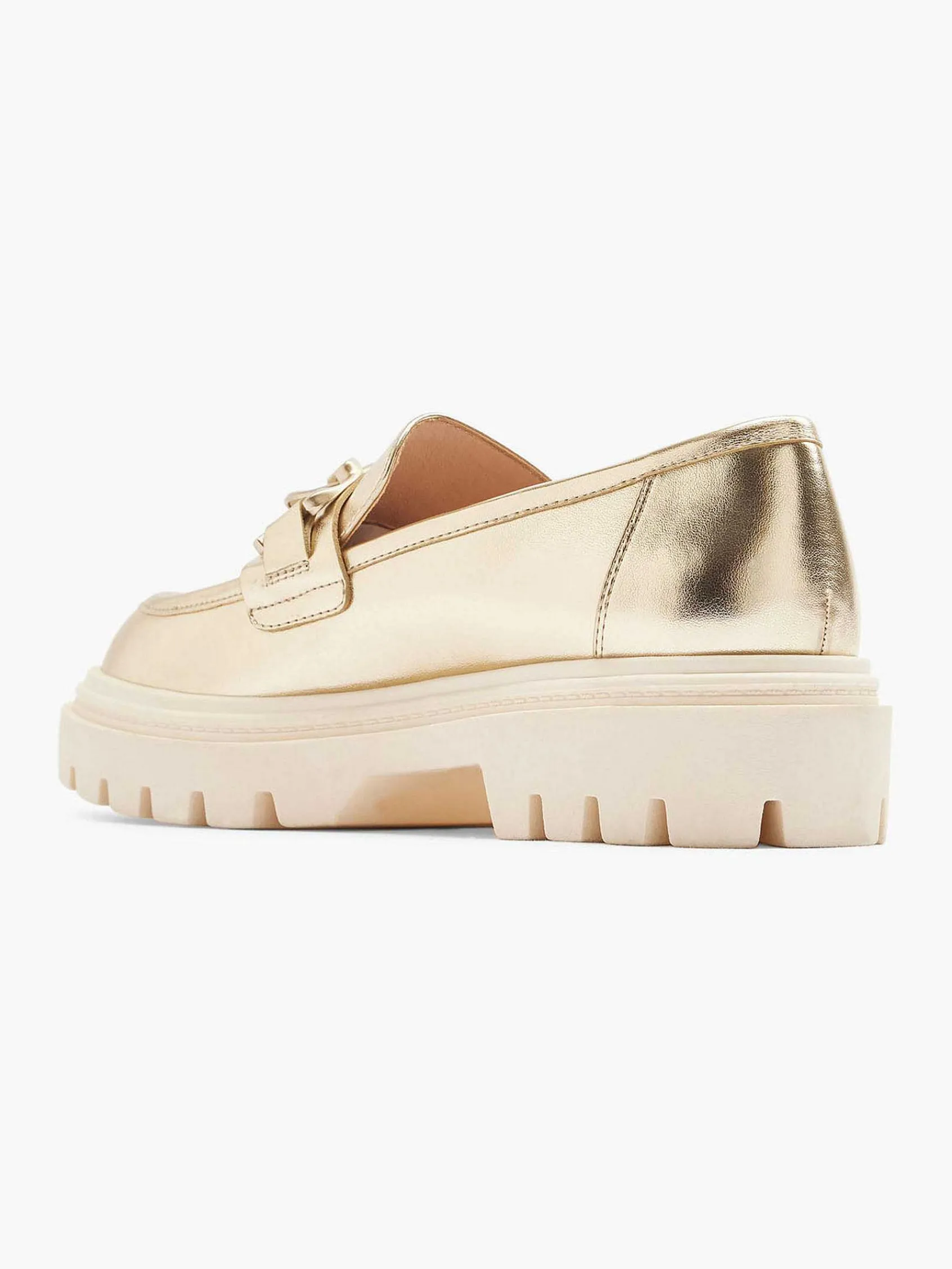 Oxmox Instappers-Gouden Metallic Chunky Loafer