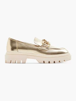 Oxmox Instappers-Gouden Metallic Chunky Loafer