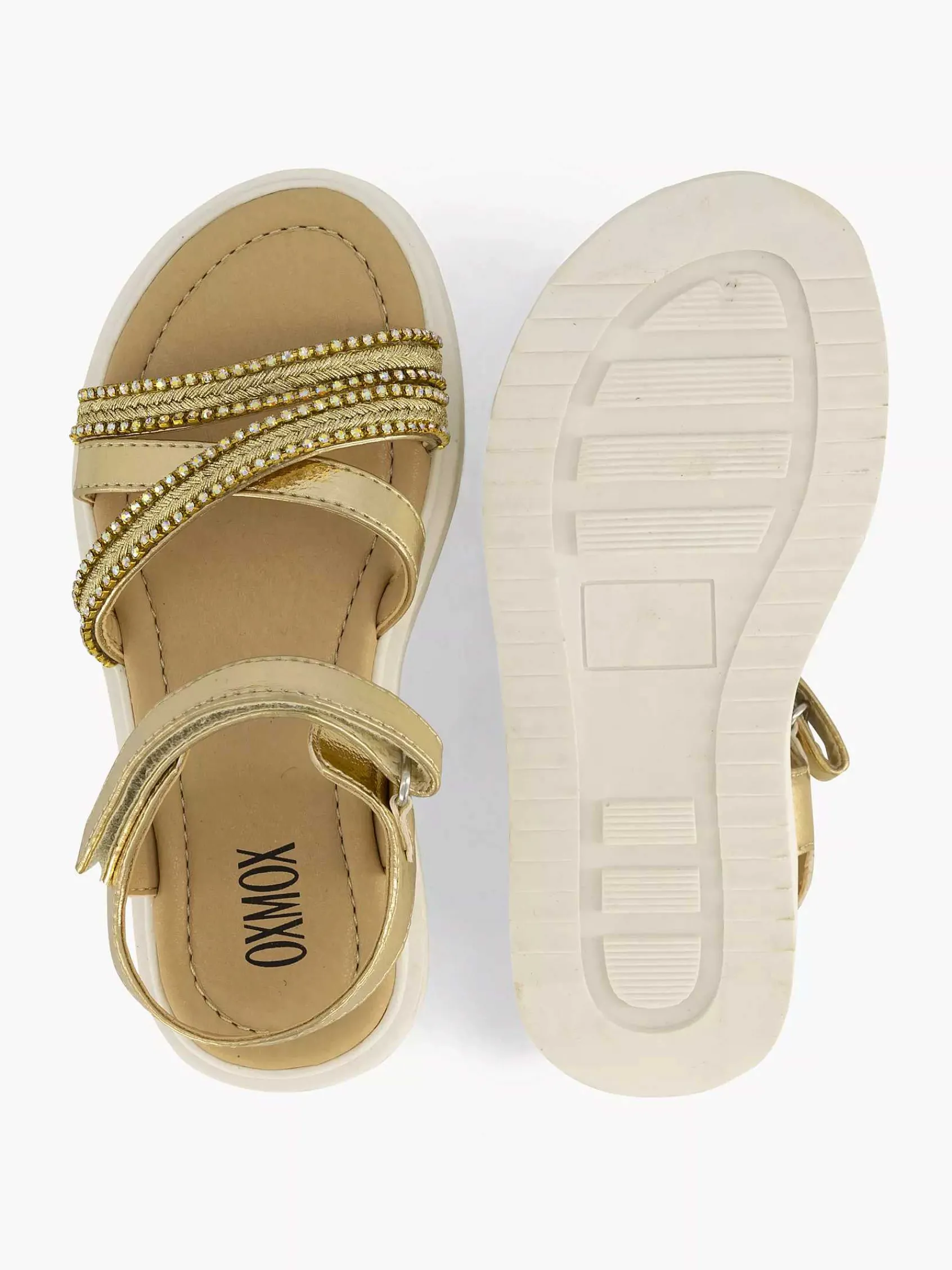 Oxmox Jongensschoenen-Gouden Platform Sandaal