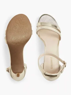 Graceland Hoge Hakken-Gouden Sandalette Metallic